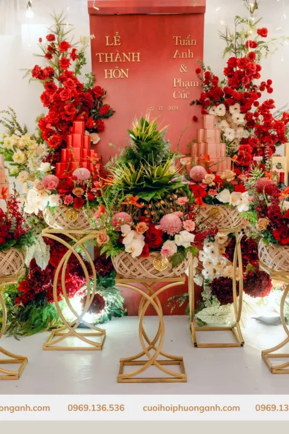 Tráp ăn hỏi 7 lễ Tuấn Anh - Phạm Cúc: Sự kết hợp hoàn hảo giữa truyền thống và hiện đại