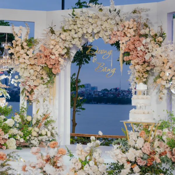 tiệc cưới ngoài trời tại Sunset Riverside tiệc cưới ngoài trời tại Sunset Riverside